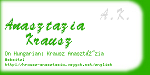 anasztazia krausz business card